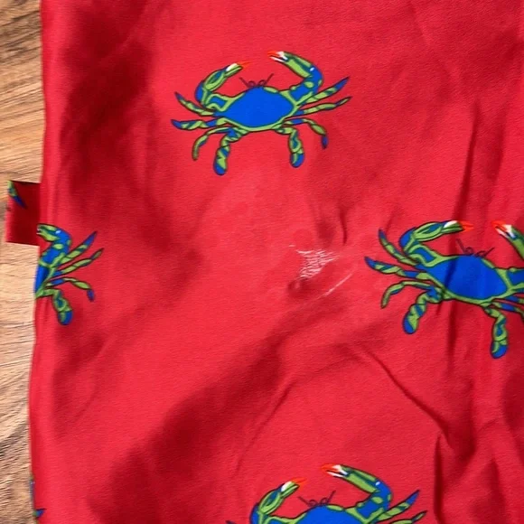 Bermuda Styles Red Men’s Hybrid Shorts Blue Man Crab Novelty Print 38M w/ Pocket